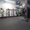 grey speckled workout rubber gym flooring