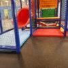Black and Blue speckled rubber flooring for play centre