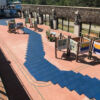 Rubber tiles for walkway outdoor patio