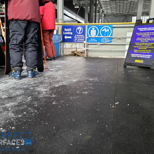 Ski resort rubber flooring