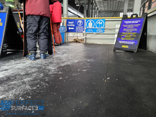 Ski resort rubber flooring