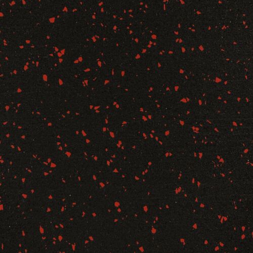 bright red speckled rolled rubber