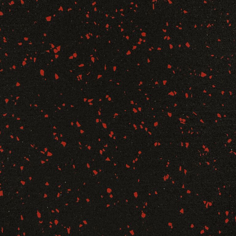 bright red speckled rolled rubber