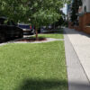 artificial turf in front of condo