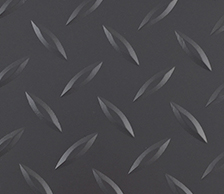 Dark grey polyvinyl garage floor