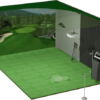Golf training facility turf